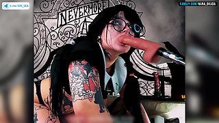 Wednesday Addams passionately sucks and squirts.