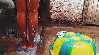 Bathing My Pregnant GF Outdoor, Dirty Environment Vibes