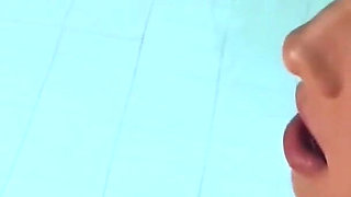 Two Latina Lesbians in the Pool