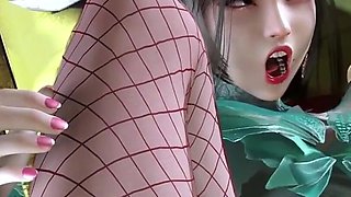 Xun Er Pixelated Beauty: 3D Girl with a Big Boob Spell - 3D Animation