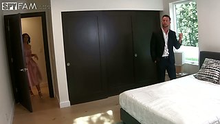 Luscious stepsister Adriana Chechik and fucked and creampied in front of hidden camera