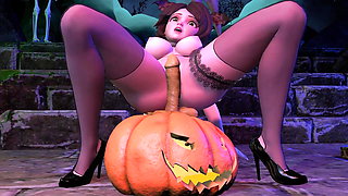 Aunt Cass Riding a Pumpkin Halloween Special - Short Clip