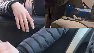 Parking Lot Jerking off She Can't Stop to Watch My Hard Cock