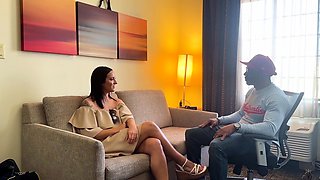 Mexicana blowjob with her big boobs