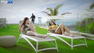 Only3x lost - Mia Evans and Nilla Black feasting on chads huge dick (1080)