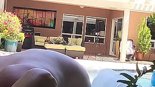 Sexy Blonde Gets Facial in the Pool