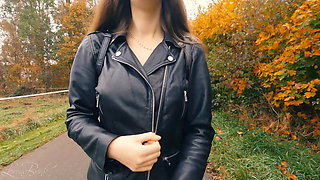 Boobwalk: Leather Jacket, Blue Sweater, Jeans, Caught