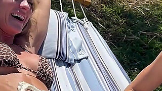 Lora Eats Whipped Cream of Buff Blondie's Abs