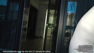 Nebraska Jim In Hot Teen 18+ Sabrina Masturbates On My Balcony