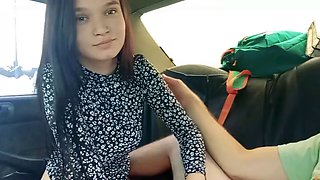 Step sister sucked my dick in car while parents were shopping