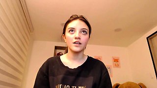 Amateur redhead poses and masturbates with toys