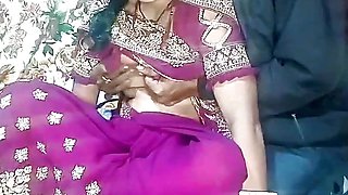 Newly wedded beautiful Bhabhi becomes bride by wearing a new saree I convinced Bhabhi to fuck me hard in Hindi Claire Vays