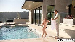 VIXEN Fit Blonde Influencer Kelsey Kane Devours Her Boy Toy s Thick Cock