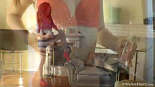 Milana S strips from denim shorts to play alone - WeAreHairy