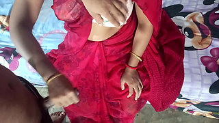 Desi Indian Housewife Bhabhi Wearing Sexy Dress and Hard Fucked by Husbands Friend in Front of Husband