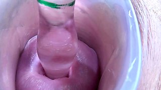 Lesbian Cervix Play and Pissing in PeeHole of other One