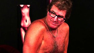 British doms wank cock in CFNM group