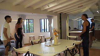 Group Sex After Trying to Cheat on My Ex-boyfriends- Amateur Foursome