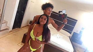 I Seduce My Stepsister and Fuck Her in a Big Mirror and Then in My Hot Bed