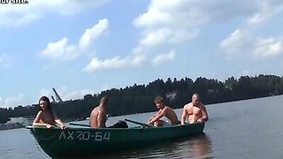 Extremely gangbang hardfuck on a boat