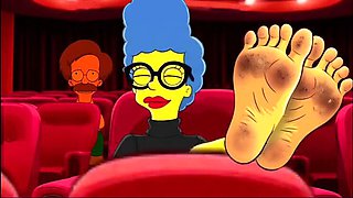 Hot Milf Mrs. Simpson Teases with Dirty Feet - Foot Fetish JOI & Cartoon Parody