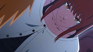 Chainsawman hentai - Makima has a hot sex with Denji in a movie theatre