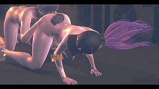 Lol Hentai - Akali Blowjob and Cunnilingus at Street - Japanese Asian Manga Anime Game Porn