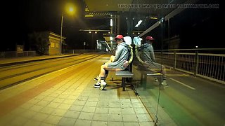 Risky Bus Stop Sex with Young Stepsis - Big Tits Latina Gets Creampie & Orgasm