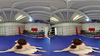 Fetish femdom lesbian sex with tattooed chicks in boxing ring - Redhead lesbian in POV VR