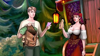 Animated porn game featuring big boobs and playful adventures