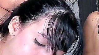 Sluts Swallow a Huge Brunette Cock Deep Down Their Throat