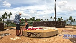 We Found a Large Round Stone Sundial (altar) at the Top of a Hill in a Park
