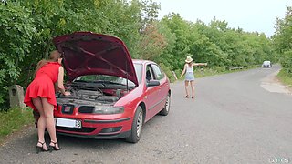 Lutro Steel's Double Ride Turns into Wild Car Threesome
