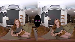 Guess What Is The Color Of My Panties - Cute Redhead Solo Masturbation
