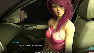 Big tit cuties in a playful visual novel game