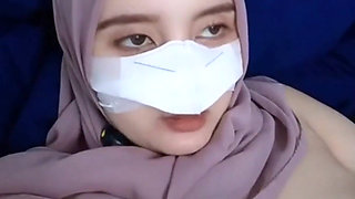 Horny Hijab Long Time No Fuck with Husband