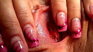 The Dildo Orgasm of a Beautiful Blonde with Horny Cunt and Pussy Balls