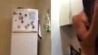 Drunk Girl Eats Friends Pussy On The Kitchen Floor On Periscope