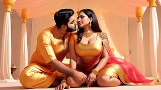 Hot Indian girl Mango Bhabhi gets wild for the first time