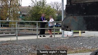 Fat bigtitted slut pussydrilled in van