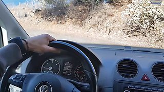 Brought his girl to the beach and got a risky handjob POV