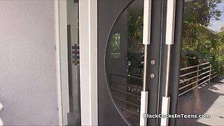 Asian hot finishes shopping day on BIG BLACK COCK