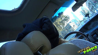 Fucking the Portuguese Girl with an Amazing Ass in the Taxi