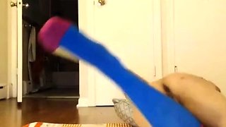 Petite Blonde Babe having fun with a dildo