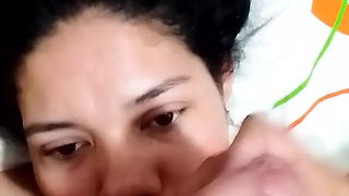 Beautiful girlfriend deep throat