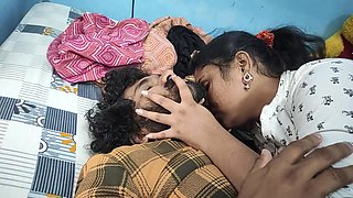 Long Lip Lock with Step Sister in Bedroom