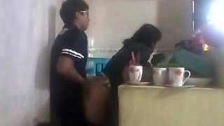 Maid Fucked in the Kitchen (my Wife Almost Found Us Out)