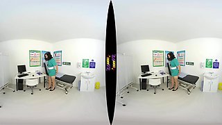 Virtual Nurse; Petite Brunette Nurse Strip Solo Thin Small Tits