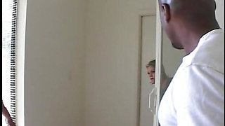 Sexy MILF DPed and splooged by a black stud and his white friend