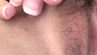 Japanese Babe Gets Her Bush Smashed and Creampied by Two Men on the Sofa and at the Shower